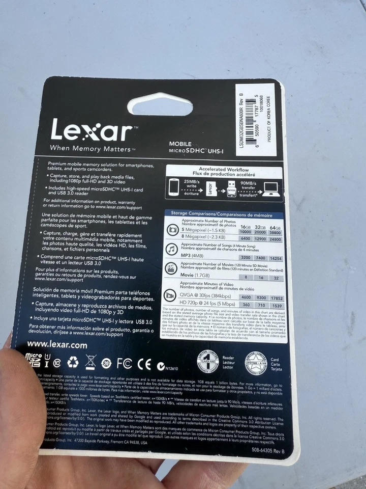 Lexar High Performance 32 GB Class 10/UHS-I (U1) microSDHC X19 - Image 2 of 3
