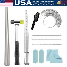 Jewelry Ring Sizer Kit Metal Mandrel Mallet Ring Reshaper Fixer Repair Tools