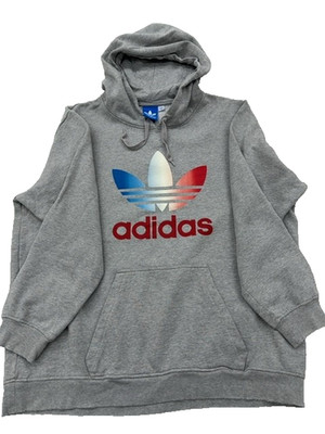 Adidas Essentials Big Logo Grau Hoodie XL Herren French Terry