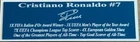 Cristiano Ronaldo Autograph Nameplate Photo Soccer ball Jersey Large 1.75 x 6