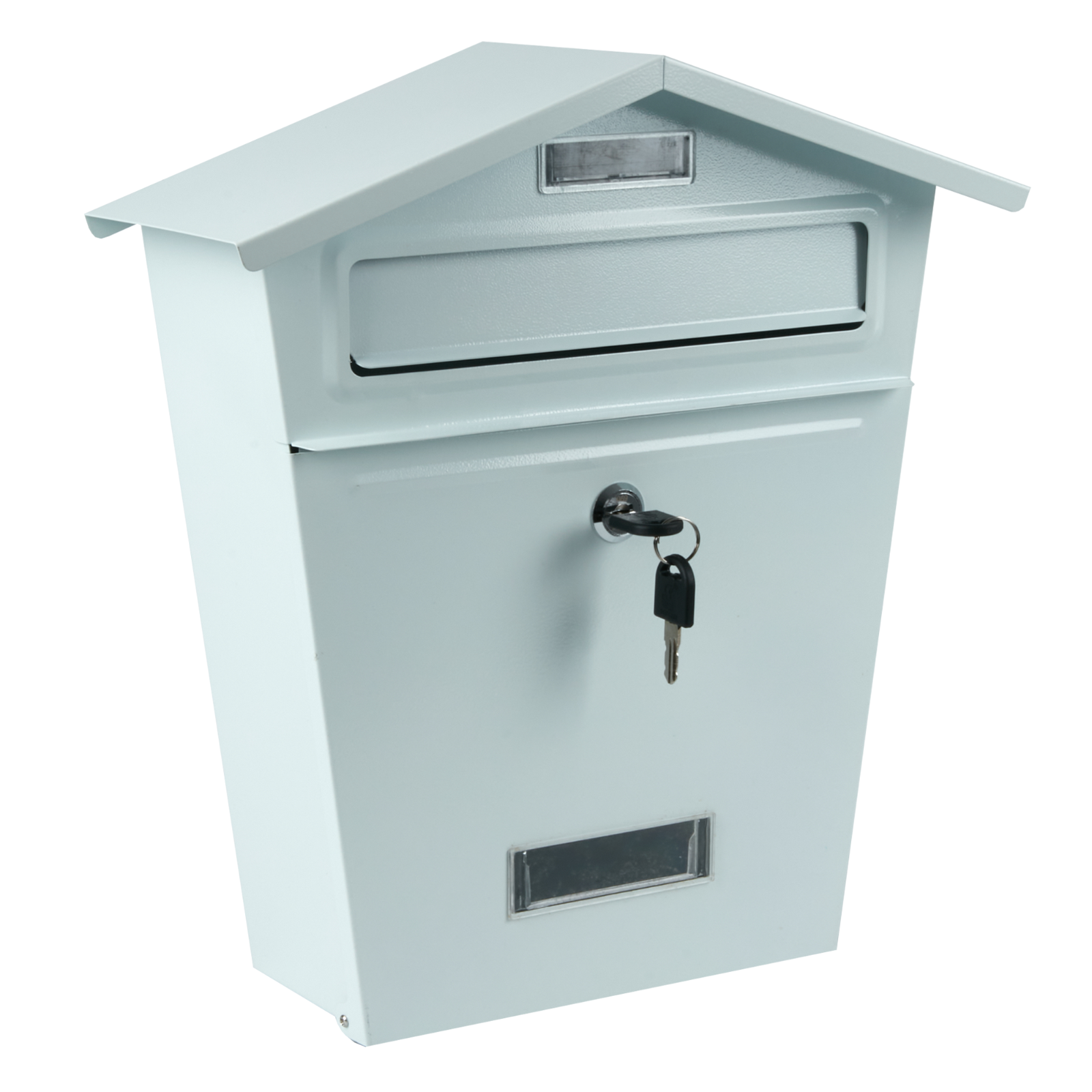 NEW LARGE OUTDOOR STEEL POST BOX POSTBOX LOCKABLE LETTER MAIL WALL