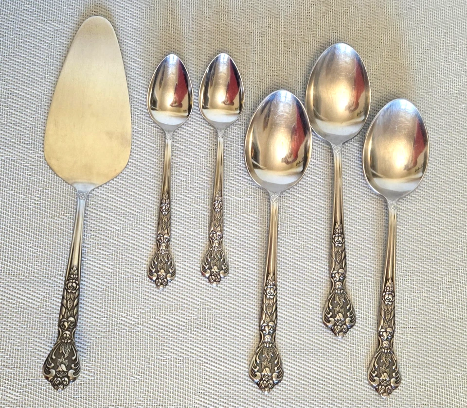 Versailles por MSI 6 piezas cucharas para servir pastel servidor Japón acero inoxidable de colección rosa Foto 2 de 4