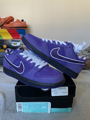 Size 8.5 Concepts x Nike SB Dunk Low Purple Lobster BV1310-555