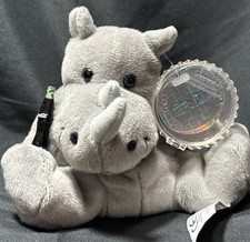 1999 Coca Cola International Bean Bag Plush - Coke - Tanzania - Rhiny Rhino
