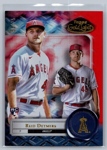 2022 Topps Gold Label #5 Reid Detmers - Class 1 /75 Red (RC)