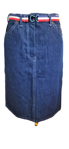 Abito tubino vintage Karin Stevens donna 8 M blu royal broccato setoso senza maniche - Foto 13 di 14