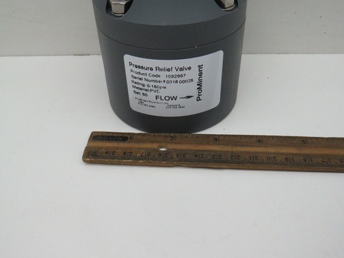 ProMinent Fluid Control 1092667 Pressure Relief Valve PVC 1/2" Set at 50PSI - Picture 7 of 10
