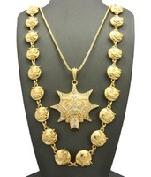 Glo-gang Pendant &24 Box Chain & 30 Glo-gang Chain Necklace Set - Rc1847 Glo-gang Pendant &24 Box Chain & 30 Glo-gang Chain Necklace Set - Rc1847