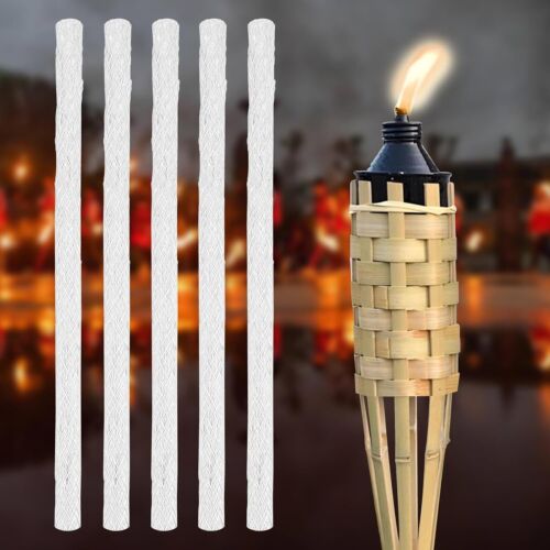 10 Pack Replacement Wicks Tiki Long Life Fiberglass Torch Bottle Oil Lamp 9.85in - Picture 6 of 7