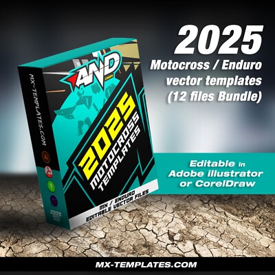 2025 motocross, enduro - Graphic templates - Bundle (1:1 scale - 12 files)