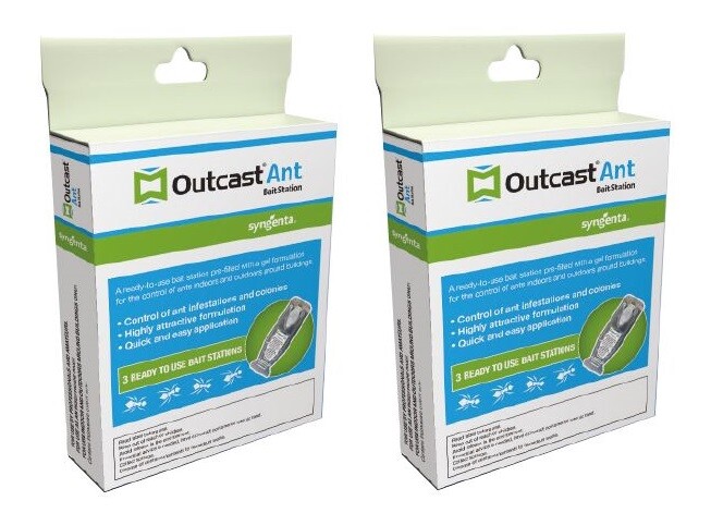 6 x Outcast Ant Killer Bait Station Traps - Kills Nest & Colony Indoor/Outdoor