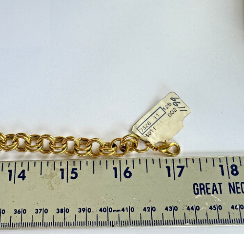 Vintage Carol DAUPLAISE 1970's Haute Couture 17" Gold Tone Charm Coin Necklace - Picture 9 of 10
