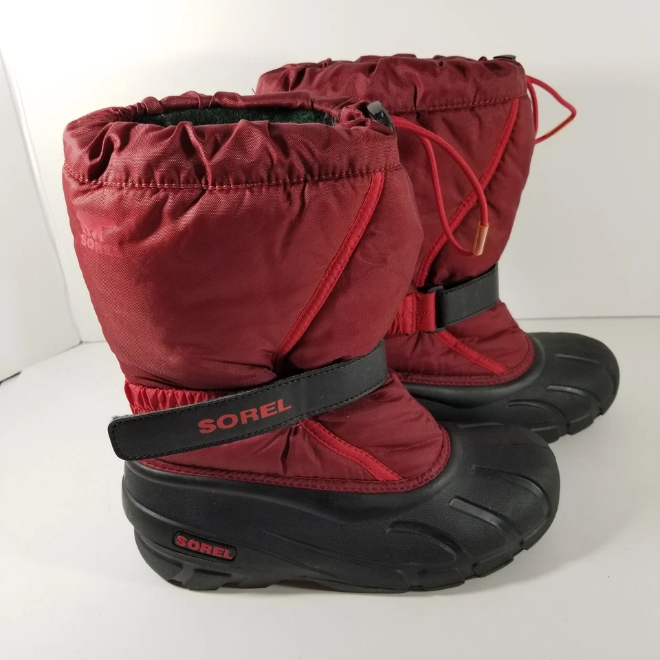 Botas Sorel Flurry Youth 5 femininas 6.5 NY1965-664 forradas de feltro isoladas à prova d'água - Imagem 2 de 4