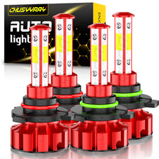 LED Headlight High Low Beam Bulbs For Chevy K1500 Silverado Cab Pickup 1990-1998