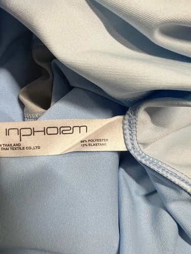Canotta donna sportiva Inphorm blu grigia palestra yoga elasticizzata taglia L nuova con etichetta - Foto 8 di 13
