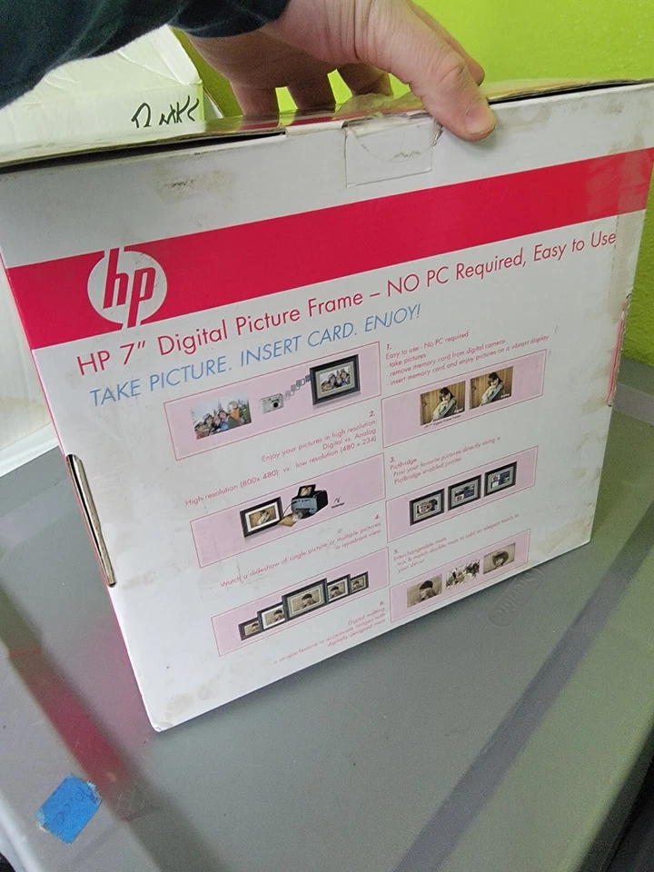 HP 7" NEW Digital Solid Wood Digital Picture Frame Remote df780b2 2GB Memory NEW - Image 4 of 4