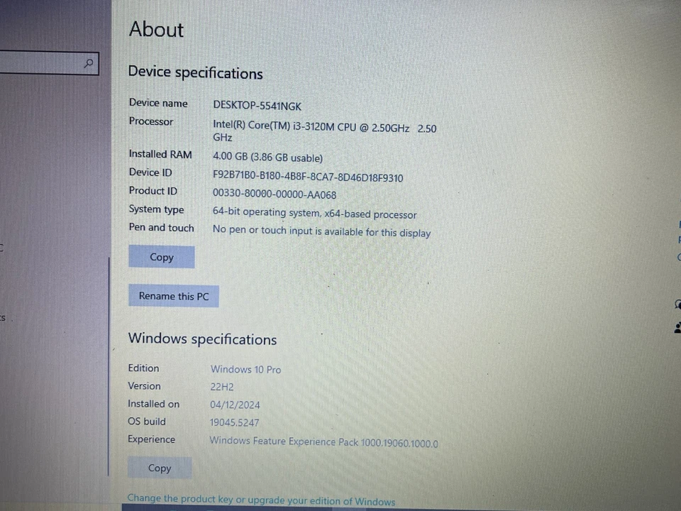 Fujitsu Lifebook A532 15.6" Screen  i3-3120M 128 SSD 4GB Ram Windows 10 Laptop - Image 4 of 4