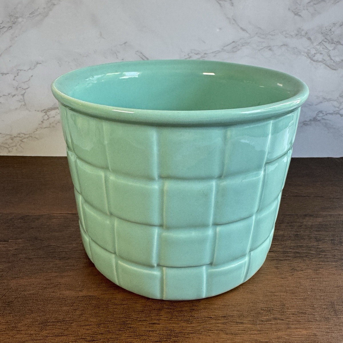 Haeger USA Turquoise Quilted Style Ceramic Planter Flower Pot Style 5119 |  eBay