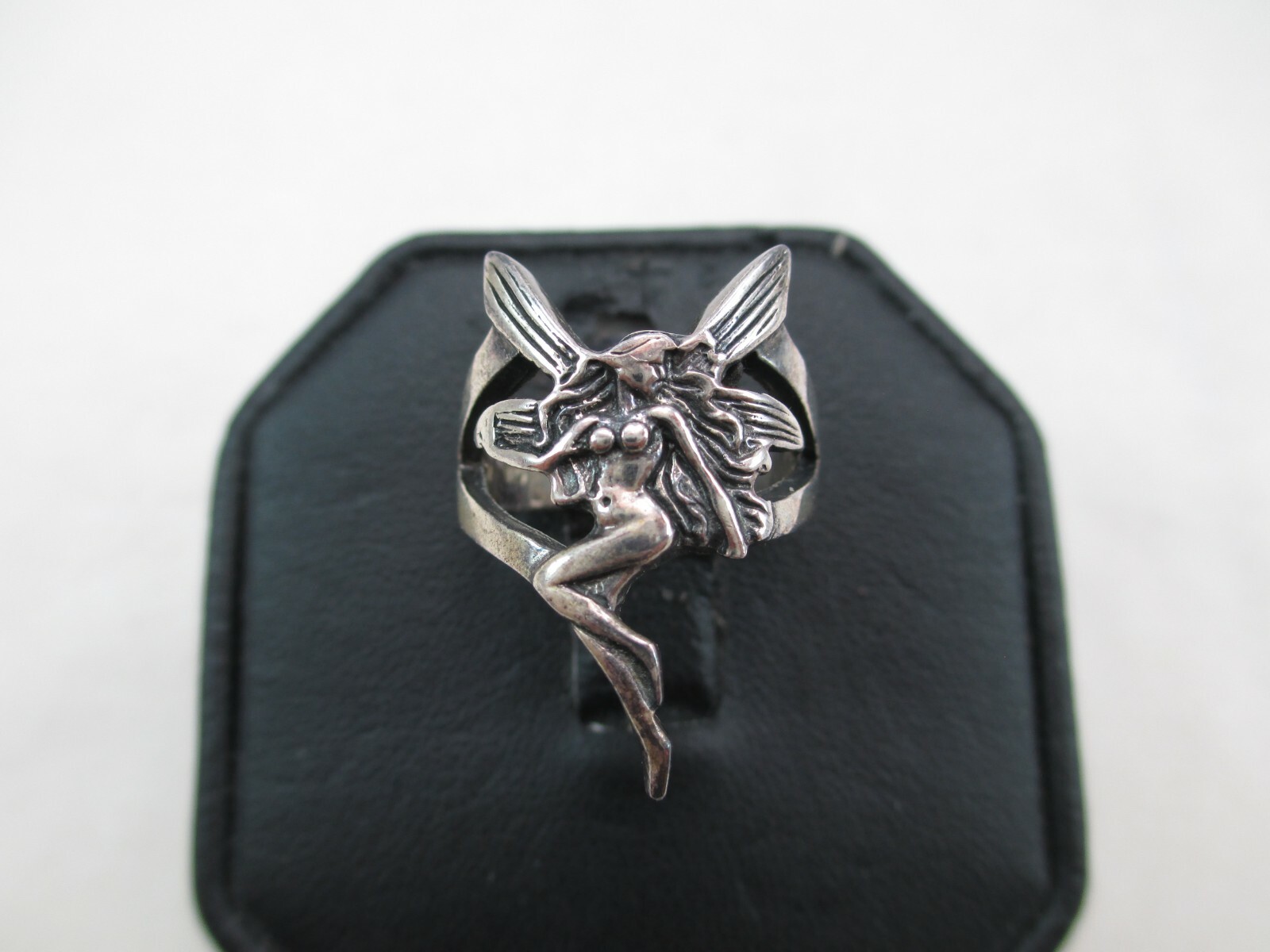 Vintage Sterling Silver Pixie Nymph Ring Size 5.6… - image 1