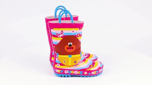 Hey Duggee Duggee With Icon All-Over Print Wellington Boots with Handles Girls - Vídeo 1 de 1