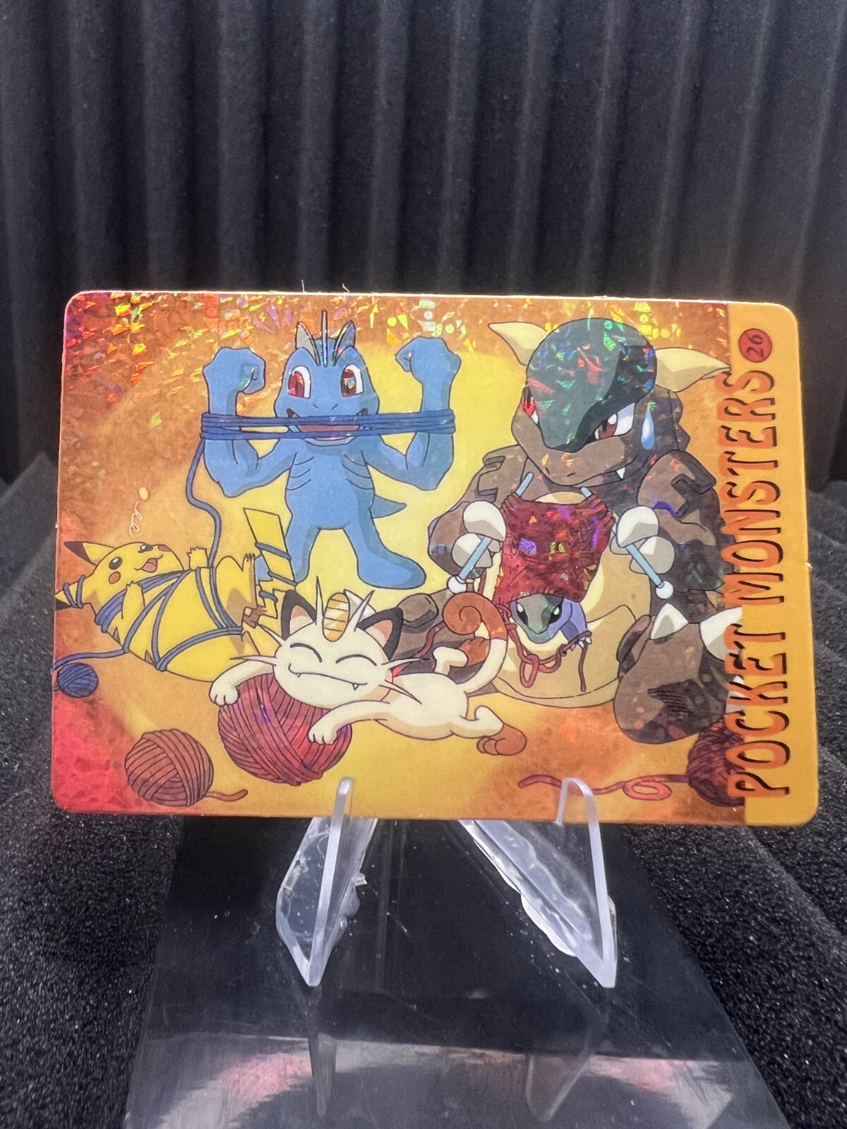 Pokemon 1999 Vintage Bandai Holo Prism Sticker Vending Monsters