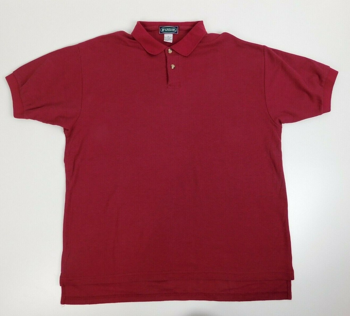 Mcgregor Mens Short Sleeve Polo Shirt Size XL Red