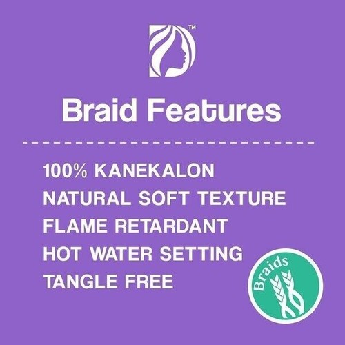 Darling Thrive Braid 3X Pre-stretched Braiding Hair Extensions, 52 Inch Color 1B - Picture 6 of 6