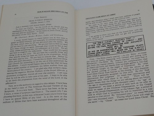 1933 Neal-Wallace Discussion on the Thousand Years Reign of Christ Debate Book - Bild 16 von 20