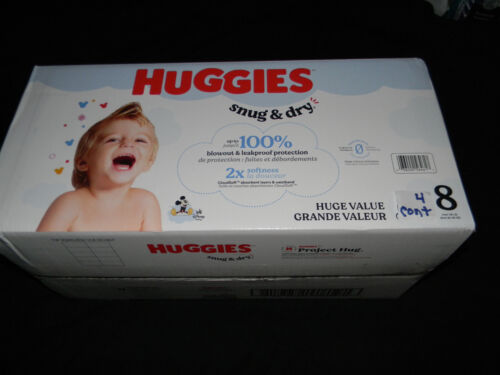 4 Huggies snug-dry Disposable Diapers Size 8 over 46 Lb + Lbs. - Picture 3 of 4
