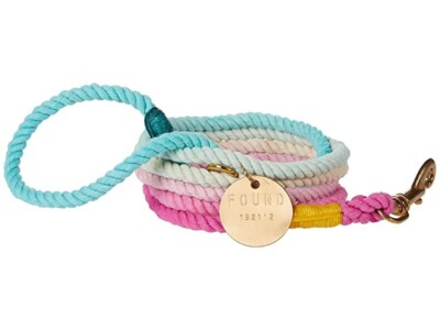 Found My Animal L23113  Multi Tie Dye Rope Dog Adjustable Leash Size M
