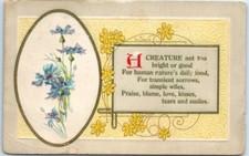 Postcard - Greeting Card with Poem - Flowers Art Print