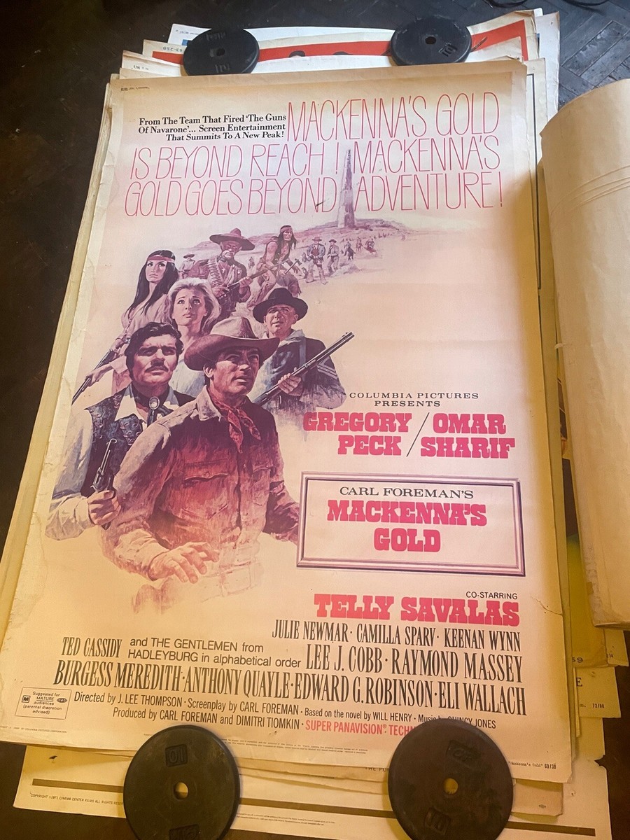 Mackenna's Gold 1969 Original 40x60 poster Peck Sharif Savalas