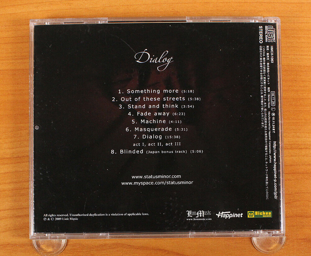 Status Minor - Dialog CD (Japan 2009 Happinet) HMCX-1063 | eBay Status Minor - Dialog CD (Japan 2009 Happinet) HMCX-1063 | eBay