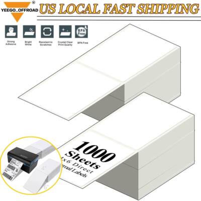 4x6 Fanfold Thermal Labels – 2000 Per Stack, Direct Thermal, Compatible With Zebra Eltron Rollo