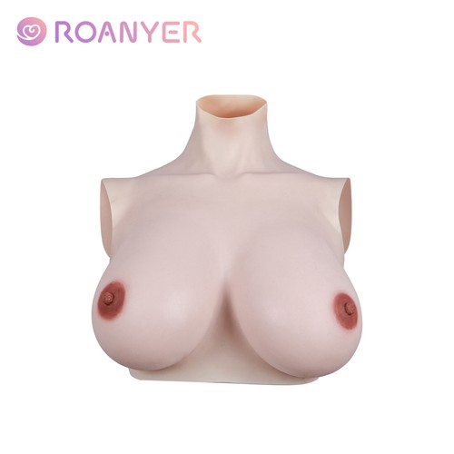 Roanyer Silicone East West Shape C-H Cup Artifcial Fake Boob for Crossdresser  - Afbeelding 1 van 13