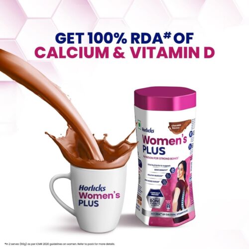 Horlicks Women's Plus Chocolate Jar, (400 g) Nutrients For Strong Bones - Picture 5 of 9