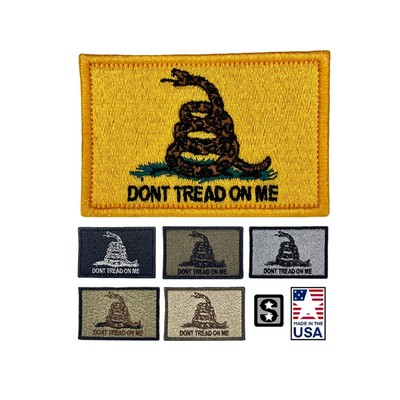 Dont Tread On Me Morale Patch, Gadsden Flag, 2X3 Hook and Loop, Made in USA