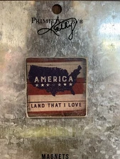Primatives By Kathy Patriotic America Land That I Love Magnet