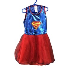 Girls Size 6-7 120-130 cm Supergirl Costume Dress Tulle Halloween Dress Up