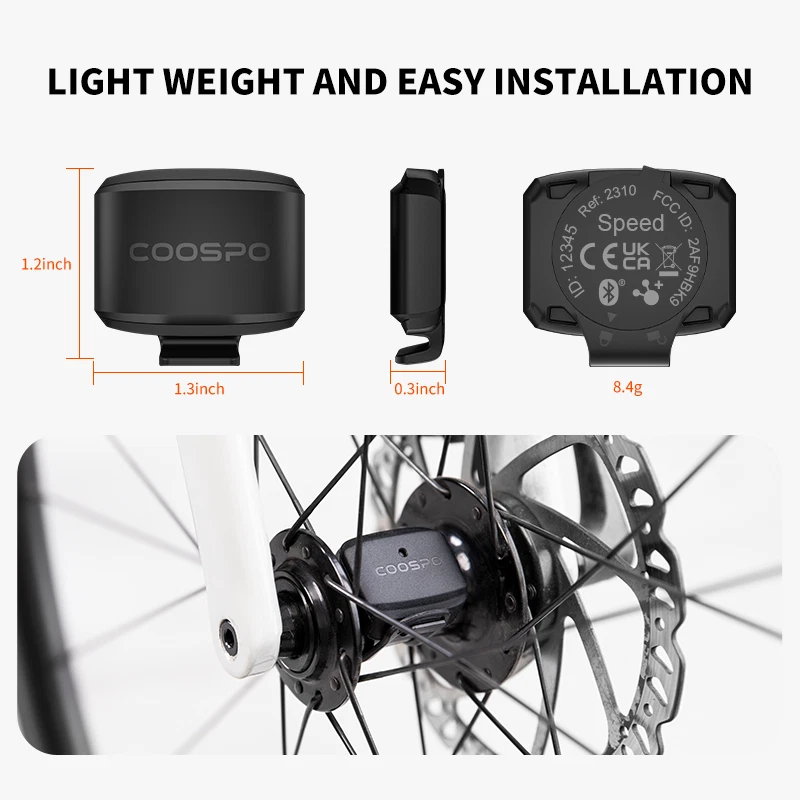 CooSpo Fahrrad Geschwindigkeitssensor Trittfrequenz Dual Sensor ANT+Für Wahoo - Bild 2 von 4