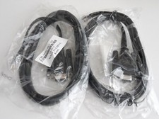 2x Cisco 5.5 ft. Rollover Console Cable RJ45 Male to DB9 Female Black 