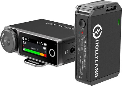 Hollyland Lark MAX Lavalier Mikrofon Wireless 8GB Speicher, 1TX+1RX，für Handy