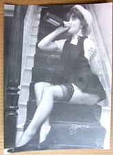 Adult girl in Gym Slip with Bottle of Gin!.  Toco Publ originals c 1970.