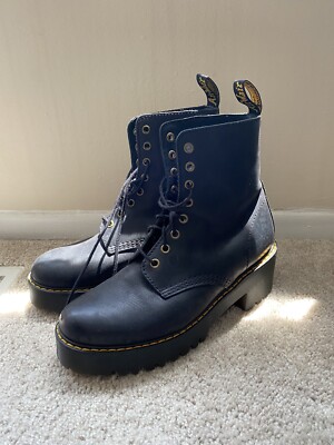 Martens Shriver Hi Leather Lace-Up Platform Women's Size