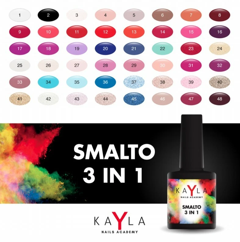 KAYLAB 3 in 1 One Step Smalto Gel Semipermanente - TPO FREE - 7 ml Kayla - Immagine 2 di 3
