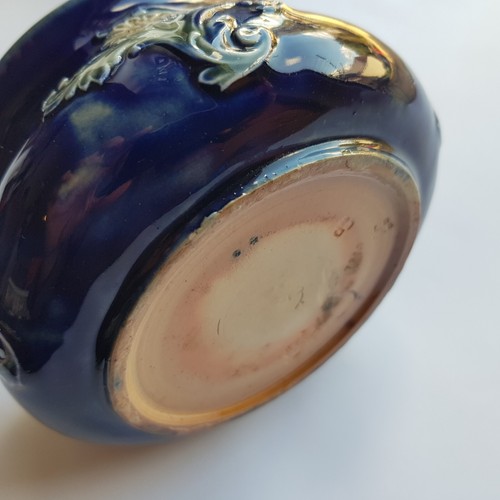 Royal Doulton Lambeth antique bowl dish art glazed 12cm England #7350 Victorian - Picture 2 of 15