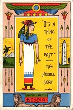 Postcard Hobble Skirt Egyptian Art Thing of Past Humor D10