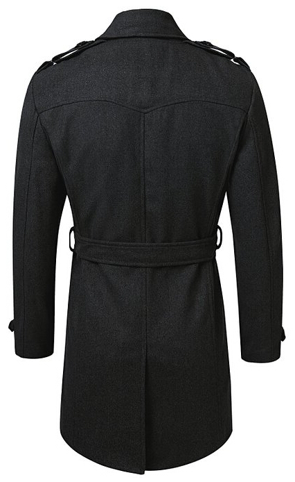 トレンチコート Montecore Double-Breasted Black Trench Coat s-l1200.jpg
