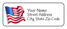 American Flag Return Address Labels, Stickers, Personalized, Tags (30)