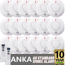 ANKA Wireless Interconnected Photoelectric Fire Alarm Smoke Detector 10y Battery